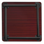 Table carrée pliante de 76 cm — Gris/Noir | Noyer Mocha | Érable | Acajou, 4 places