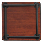 Table carrée pliante de 76 cm — Gris/Noir | Noyer Mocha | Érable | Acajou, 4 places