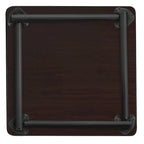Table carrée pliante de 76 cm — Gris/Noir | Noyer Mocha | Érable | Acajou, 4 places