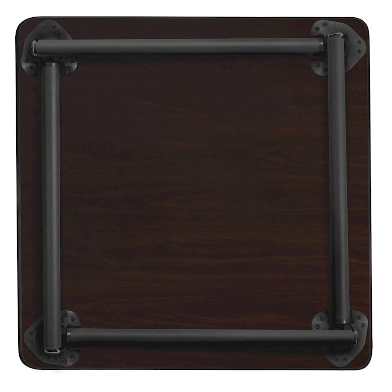 Table carrée pliante de 76 cm — Gris/Noir | Noyer Mocha | Érable | Acajou, 4 places