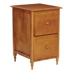 Meuble classeur à deux tiroirs en cerisier antique