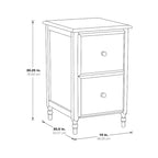 Meuble classeur à deux tiroirs en cerisier antique