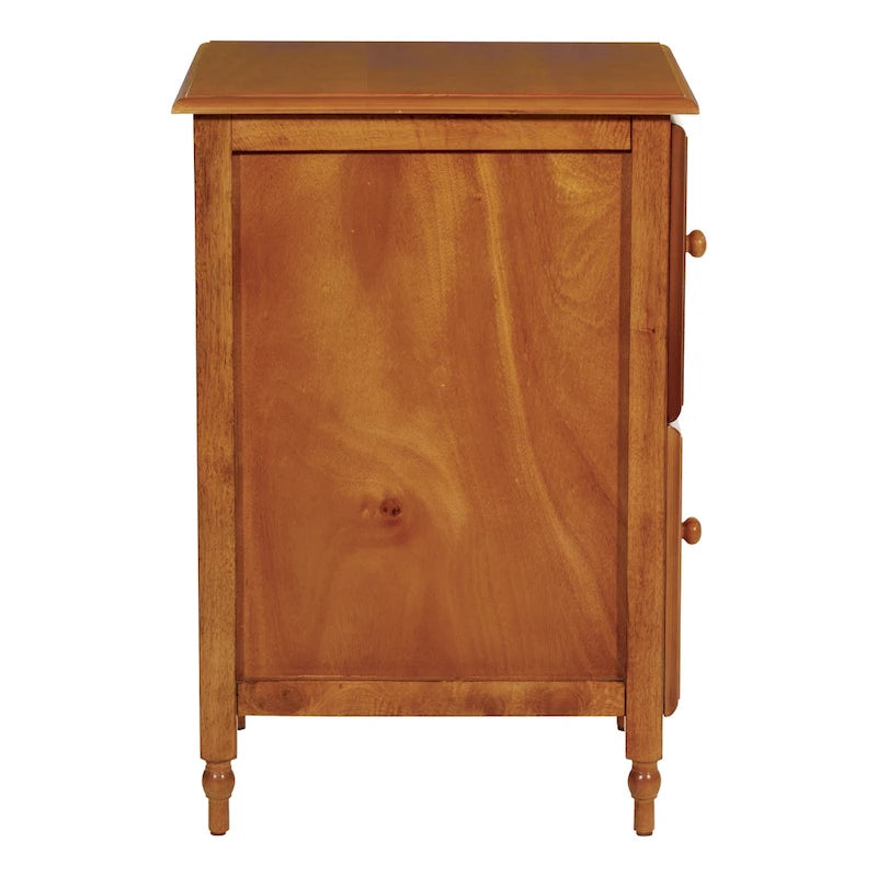 Meuble classeur à deux tiroirs en cerisier antique