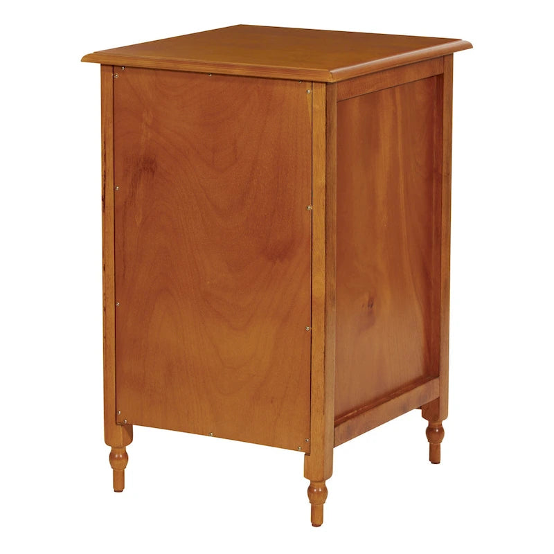 Meuble classeur à deux tiroirs en cerisier antique