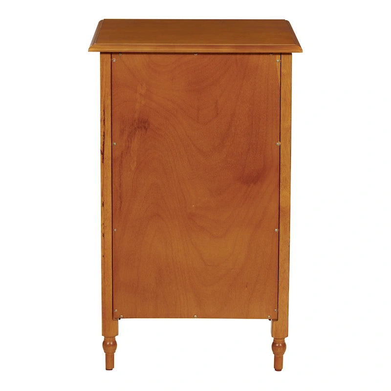 Meuble classeur à deux tiroirs en cerisier antique