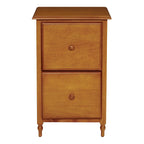 Meuble classeur à deux tiroirs en cerisier antique