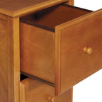 Meuble classeur à deux tiroirs en cerisier antique