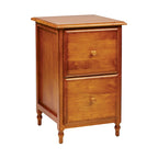 Meuble classeur à deux tiroirs en cerisier antique