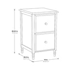 Meuble classeur à deux tiroirs en cerisier antique
