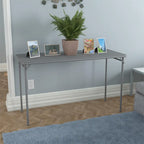 Table pliante en vinyle noir, 20 x 48 po, pour 2 à 4 personnes