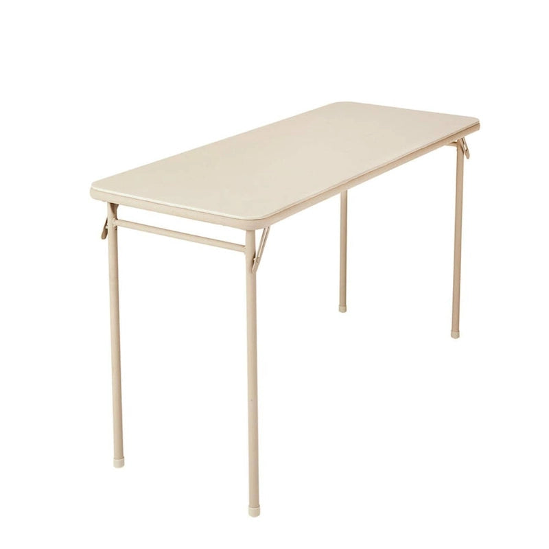 Table pliante en vinyle noir, 20 x 48 po, pour 2 à 4 personnes