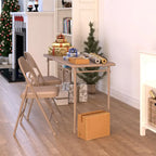 Table pliante en vinyle noir, 20 x 48 po, pour 2 à 4 personnes