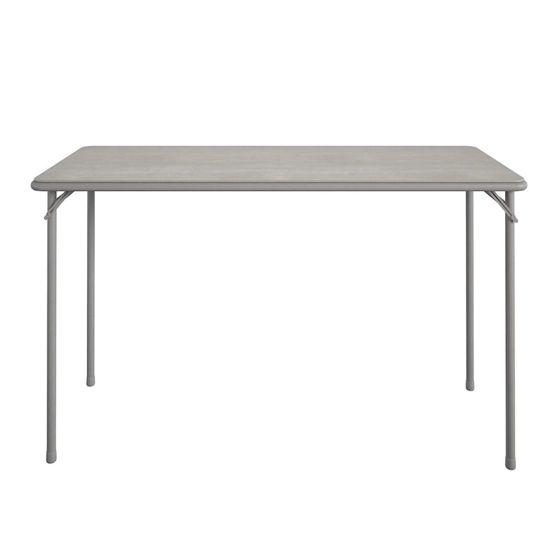 Table pliante en vinyle noir, 20 x 48 po, pour 2 à 4 personnes