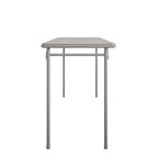 Table pliante en vinyle noir, 20 x 48 po, pour 2 à 4 personnes
