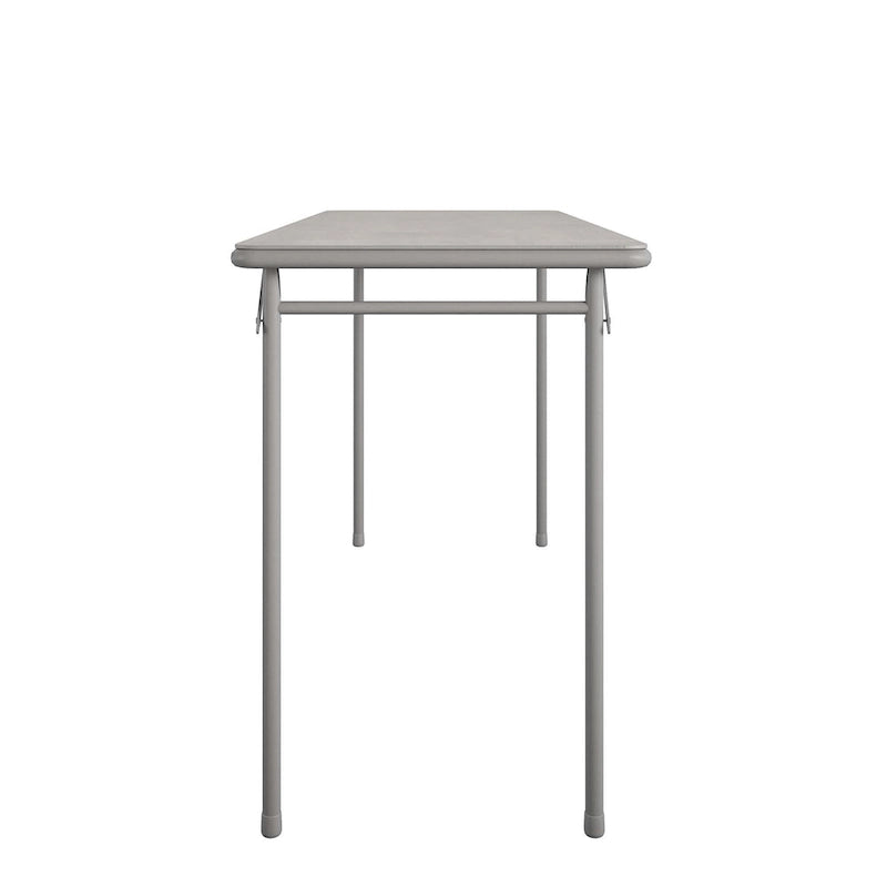 Table pliante en vinyle noir, 20 x 48 po, pour 2 à 4 personnes