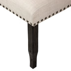 Chaises de salle à manger capitonnées à oreilles gris clair, lot de 2