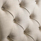 Chaises de salle à manger capitonnées à oreilles gris clair, lot de 2