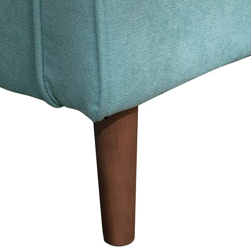 Canapé sectionnel convertible beige/gris/jaune/bleu avec pouf – 3-4 places