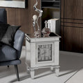 Table d'appoint en argent antique avec miroir et horloge — Style moderne, pour 1 personne