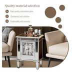 Table d'appoint en argent antique avec miroir et horloge — Style moderne, pour 1 personne
