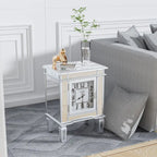 Table d'appoint en argent antique avec miroir et horloge — Style moderne, pour 1 personne