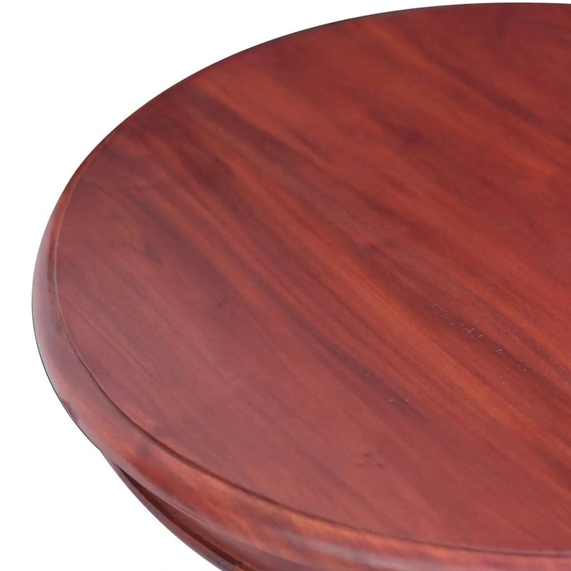 Table d'appoint en bois brun — 1 personne, plateau carré