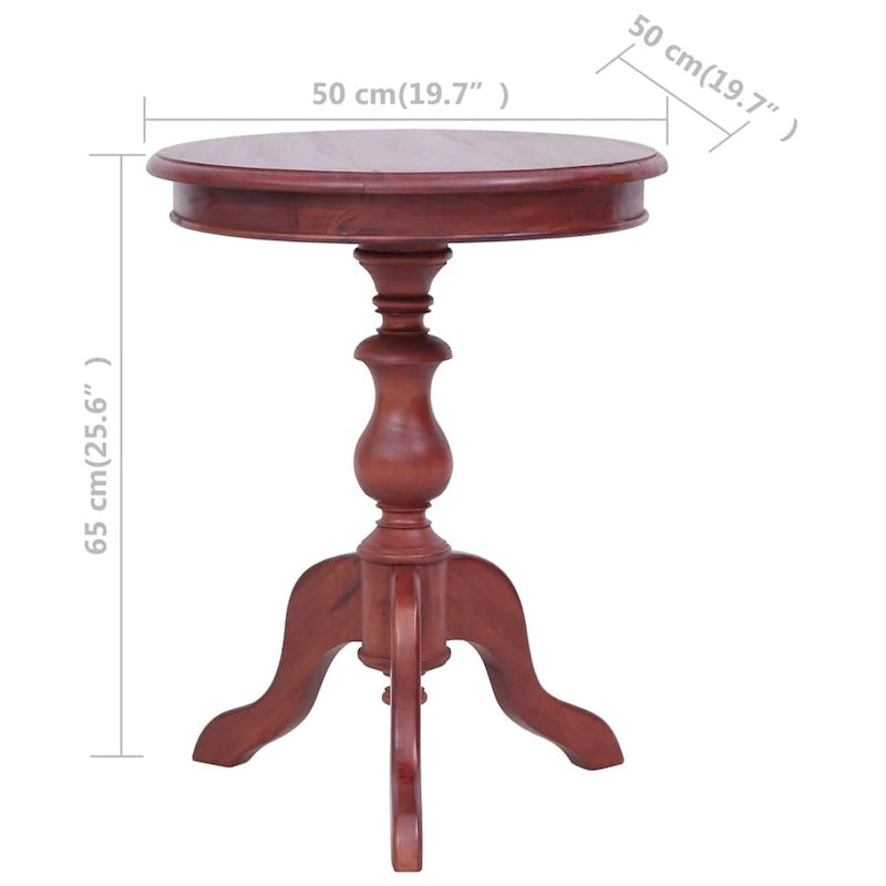 Table d'appoint en bois brun — 1 personne, plateau carré