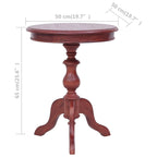 Table d'appoint en bois brun — 1 personne, plateau carré