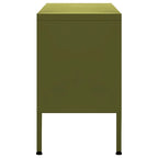 Meuble TV en acier à 2 portes — Bleu marine / Menthe / Orange