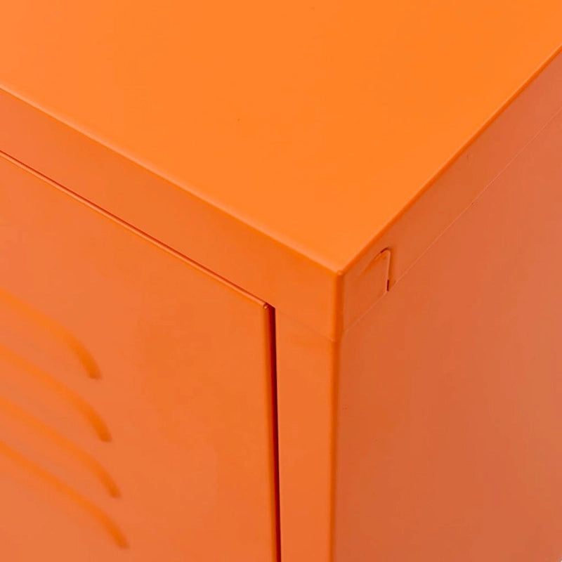 Meuble TV en acier à 2 portes — Bleu marine / Menthe / Orange