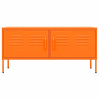 Meuble TV en acier à 2 portes — Bleu marine / Menthe / Orange