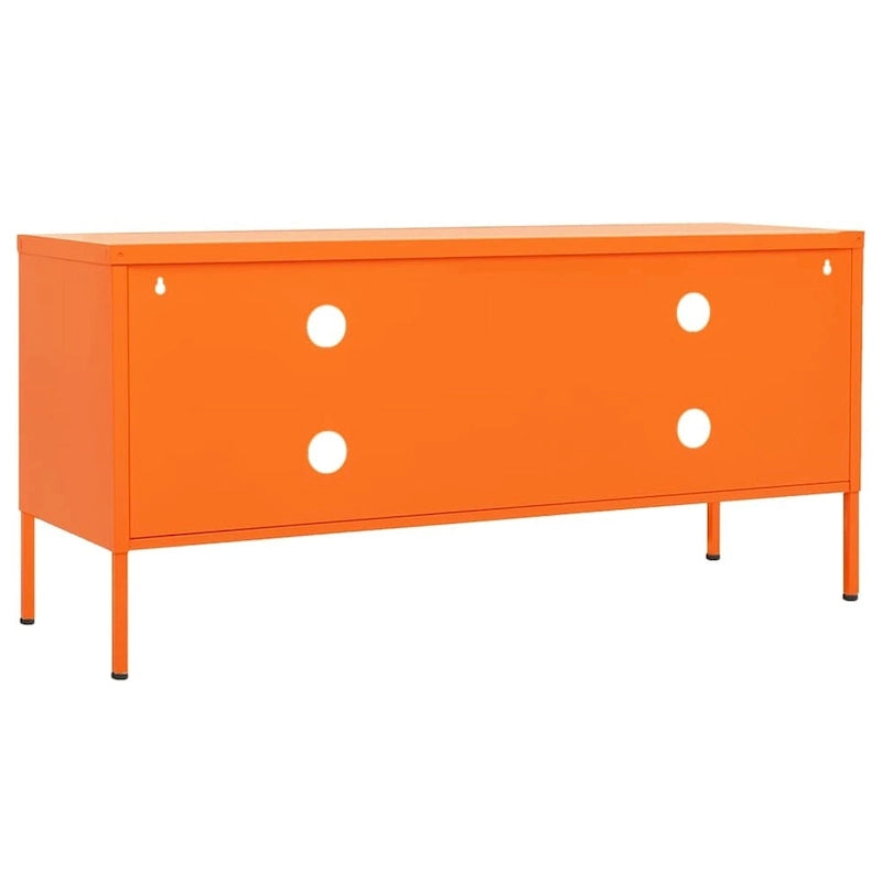 Meuble TV en acier à 2 portes — Bleu marine / Menthe / Orange