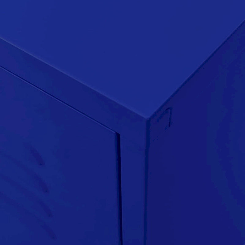 Meuble TV en acier à 2 portes — Bleu marine / Menthe / Orange