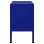 Meuble TV en acier à 2 portes — Bleu marine / Menthe / Orange