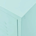 Meuble TV en acier à 2 portes — Bleu marine / Menthe / Orange