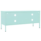 Meuble TV en acier à 2 portes — Bleu marine / Menthe / Orange