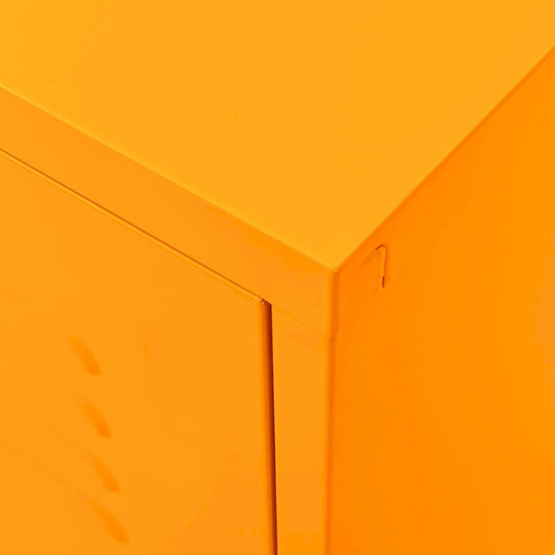 Meuble TV en acier à 2 portes — Bleu marine / Menthe / Orange