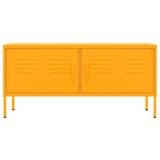 Meuble TV en acier à 2 portes — Bleu marine / Menthe / Orange