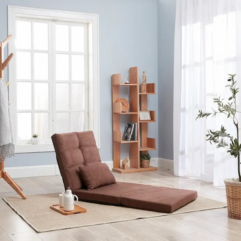 Canapé-lit pliable marron 3 volets — 1 place