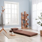 Canapé-lit pliable marron 3 volets — 1 place