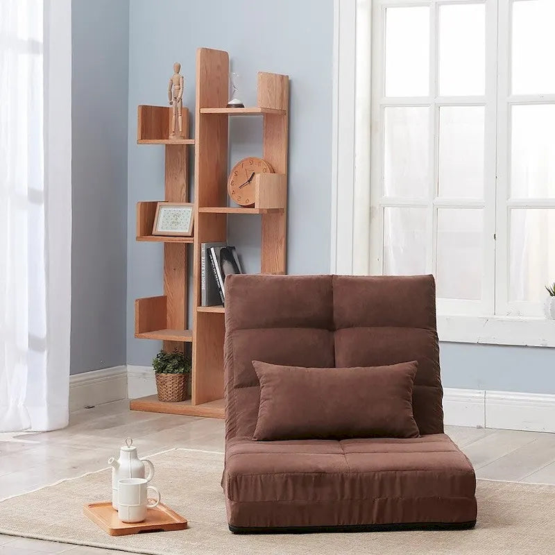 Canapé-lit pliable marron 3 volets — 1 place
