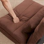 Canapé-lit pliable marron 3 volets — 1 place