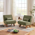 Fauteuil d'appoint sans accoudoirs, lot de 2 — Revêtement en polyester, plusieurs coloris disponibles