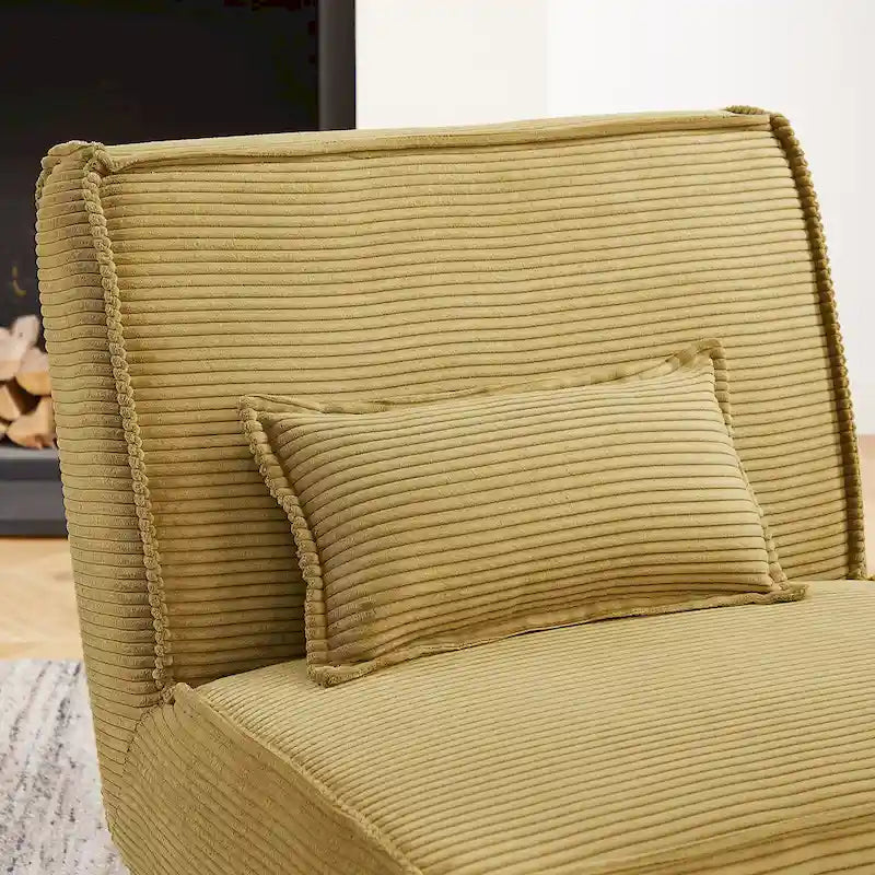 Fauteuil d'appoint sans accoudoirs, lot de 2 — Revêtement en polyester, plusieurs coloris disponibles