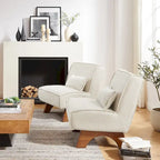 Fauteuil d'appoint sans accoudoirs, lot de 2 — Revêtement en polyester, plusieurs coloris disponibles
