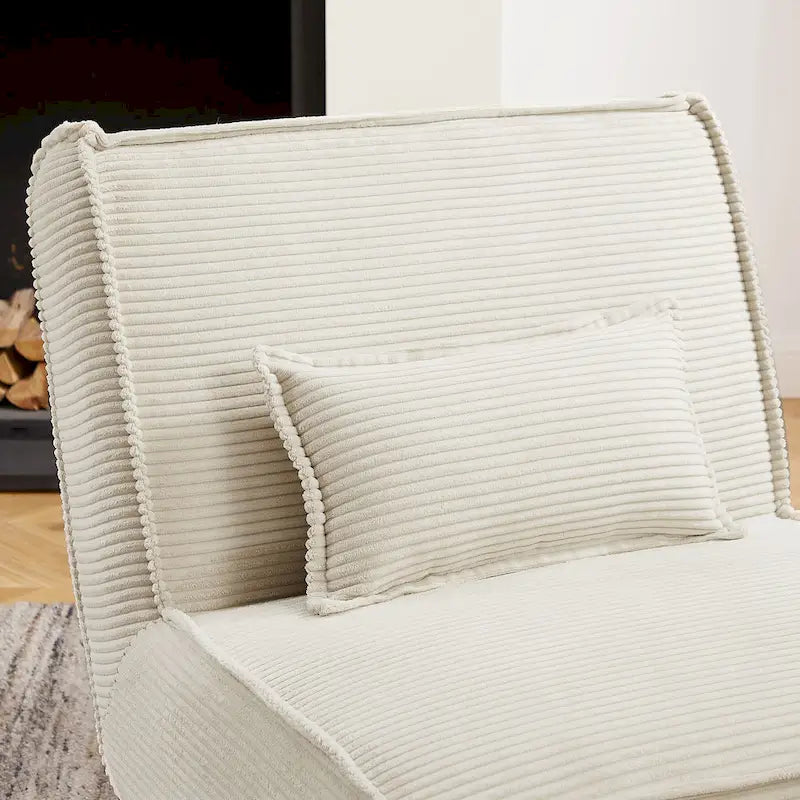 Fauteuil d'appoint sans accoudoirs, lot de 2 — Revêtement en polyester, plusieurs coloris disponibles