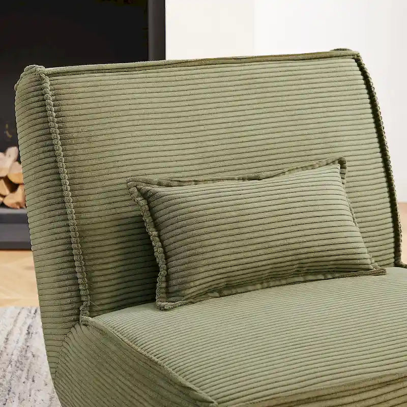 Fauteuil d'appoint sans accoudoirs, lot de 2 — Revêtement en polyester, plusieurs coloris disponibles