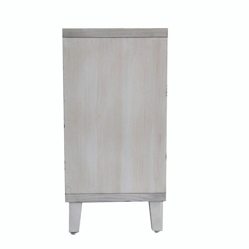 Buffet 4 portes persiennes en bois naturel – 1 place assise