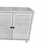 Buffet 4 portes persiennes en bois naturel – 1 place assise