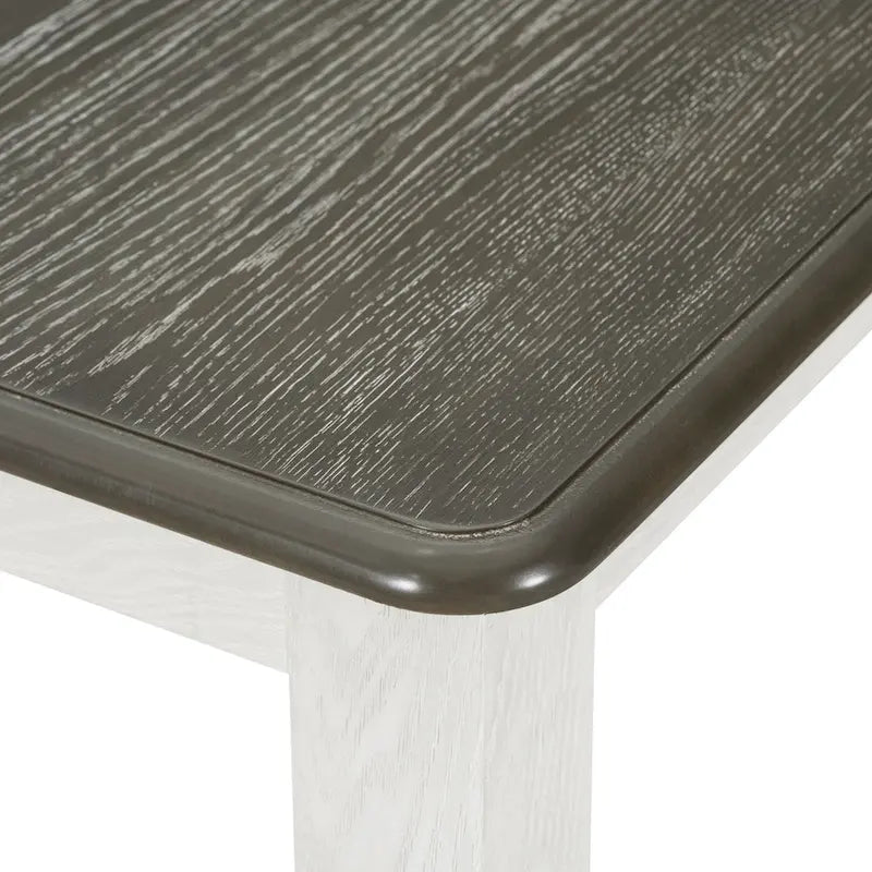Ensemble table à manger extensible 6 places, style rétro, couleur marron antique